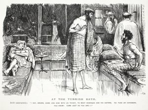 En el Baño Turco de John Leech